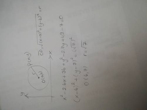 Найдите радиус окружности x^2+y^2-14y-12x+78=0