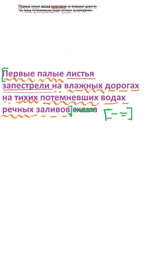 Первые палые листья запестрели на влажных дорогах на тихих потемневших водах речных заливов схема