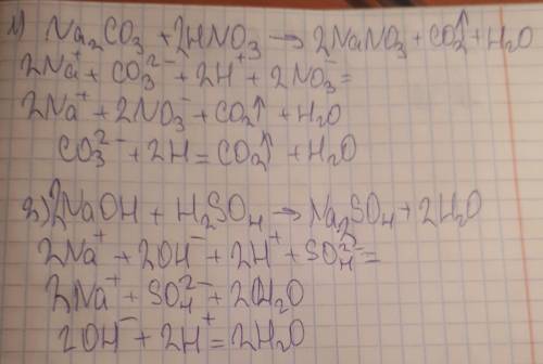 Написать уравнение в молекулярном и ионном видах ; na2c03+ +h2so4