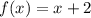 f(x)=x+2