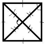 Лист бумаги квадратной формы со стороной 8 см разрезали на четыре равных треугольника. найди площадь