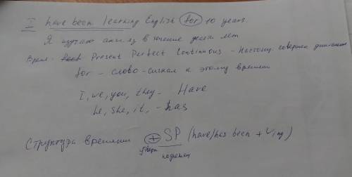 Ihave been learning english for 10 years. сделать анализ