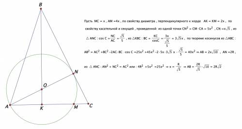Ну кто умный? высоты остроугольного треугольника abc пересекаются в точке o. окружность радиуса r с