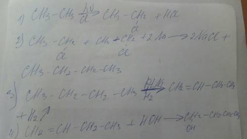 Скаких реакции можно получить из этана бутанол-1