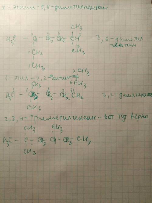 Написать формулы по названию 2 этил 5 5 диметилпентан 5 этил 2 2 диметилпентан 2 2 4 триметилгексан