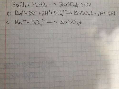 Bacl2+h2so4==baso4+2hcl напишите ионное уравнение))