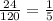 \frac{24}{120} = \frac{1}{5}