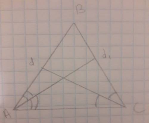 На клетчатой бумаге нарисуйте треугольник abc и изобразите его биссектрису а) cd б)ad