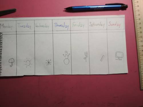 Проект по 4 класс - сделать расписание на неделю на отдельном листе, красиво оформить.