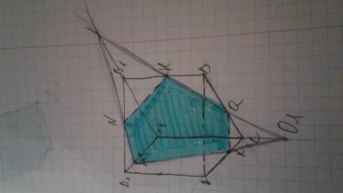 Построить сечение треугольной призмы авса1в1с1 плоскостью проходящей через точки м n и l принадлежащ