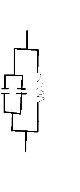 3. колебательный контур состоит из катушки индуктивности и двух одинаковых конденсаторов, включенных