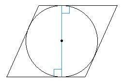 Доказать что радиус вписанной в ромб круга в 2 раза меньше за его высоту довести що радіус вписаного