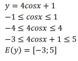 Найдите наибольшее и наименьшее значение функции y=4cosx+1