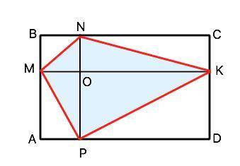 Впрямоугольнике abcd проведены отрезки mk||ad, np||ab. докажите, что площадь четырёхугольника mnkp р