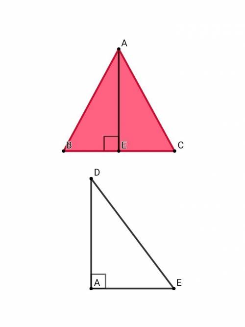 Кплоскости равностороннего треугольника abc проведен перпендикуляр ad,точка e-середина стороны bc. 1