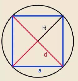 Найдите площадь круга, описанного около квадрата со стороной 16 см