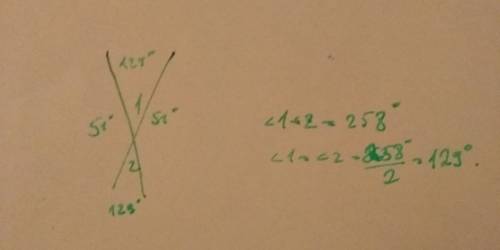 Сумма двух вертикальных углов, образованных при пересечении двух прямых, равна 258 градусам. найдите