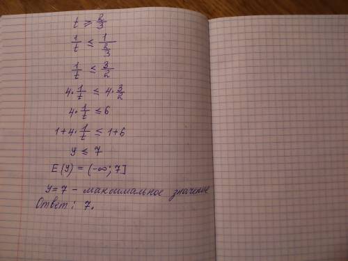 Найти максимальное значение функции y=(3x²-2x+5)/(3x²-2x+1)
