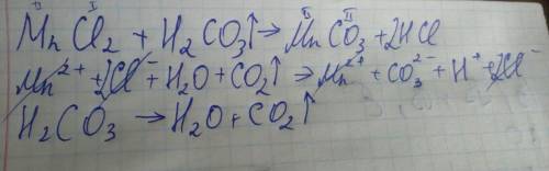 Mncl2+h2co3 молекулярное уравнение полное ионно-молекулярное уравнение