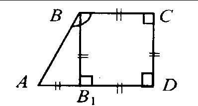 Найдите стороны и площадь прямоугольной трапеции, если её высота, проведённая из вершины трапеции, д