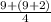 \frac{9+(9+2)}{4}