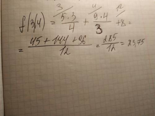 Найдите f’(3/4), если f(x)=5x+9x^-1+8