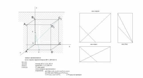 На рёбрах ad и bb1 прямоугольного параллелепипеда abcda1b1c1d1 с отношением рёбер ab: ad: aa1=1: 2:
