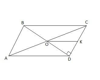 Впараллелограмме abcd диагональ bd перпендикулярна стороне cd, угол c=60* . прямая, проходящая через