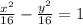 \frac{x^2}{16}-\frac{y^2}{16}=1