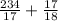 \frac{234}{17} + \frac{17}{18}