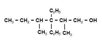 2,4-диметил-3,3-диэтилгексанол-1 структурная формула
