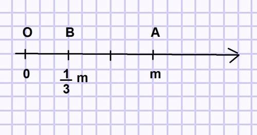 На координатном лкче отмечена точка а(m) отметьте на этом луче точку b(1/3m) с пояснением и если смо