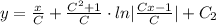 y=\frac{x}{C}+\frac{C^2+1}{C}\cdot ln|\frac{Cx-1}{C}|+C_2