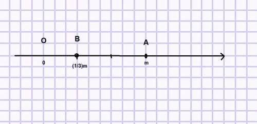 На координатном луче отмечена точка а(m).отметьте на этом луче точку b(1/3m) если можете то скиньте