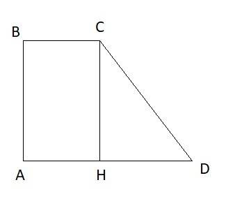 Найдите площадь прямоугольной трапеции,большая боковая сторона которого 6√2 см,острый угол 45° и мен