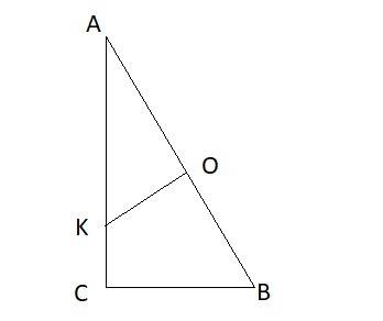 Впрямоугольном треугольнике авс с катетами вс=8, ас=10 через центр о описанной около треугольника ок