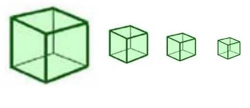 Нижний куб имеет ребро 6 см. найди длину ребра верхнего куба если каждый куб имеет ребро короче на 1