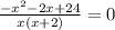 \frac{{-x^2-2x+24}}{x(x+2)}=0