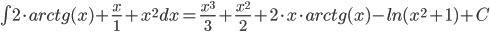 Найти неопределенный интеграл 2arctgx+x /1+x^2 dx