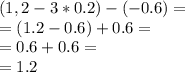 (1,2-3*0.2)-(-0.6)=\\=(1.2-0.6)+0.6=\\=0.6+0.6=\\=1.2
