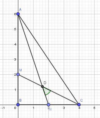 Впрямоугольном треугольнике abc угол b прямой.на катете ab выбрана точка m так,что am=bc,а на катете