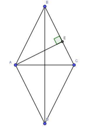 если острый угол ромба равен 30 градусам и его сторона равна 2r, то радиус вписанной окружности буде
