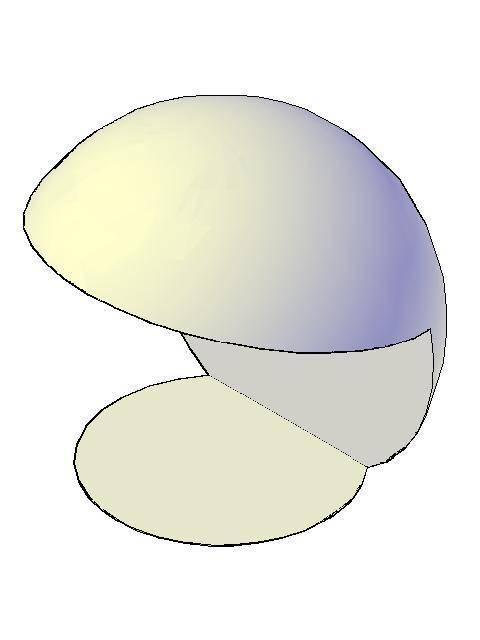 Построить три основных вида сферы, усечённой плоскостями​