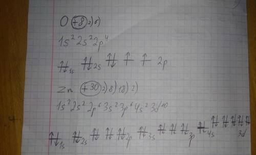 1.каково электронное строение атомов элементов o, zn, вт. распишитеразмещение электронов по орбиталя