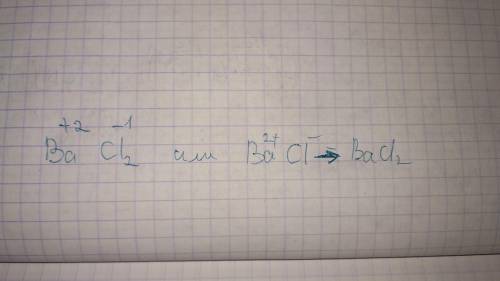Составьте формулу хлорида бария методом нулевой суммы