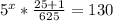 5^{x}*\frac{25+1}{625}=130