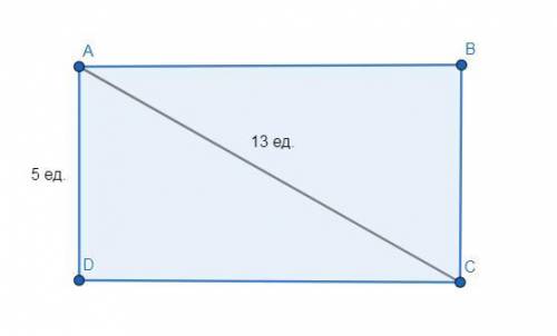 Впрямоугольнике одна сторона равна 5, а диагональ равна 13. найдите площадь прямоугольника. подробно