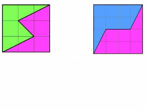 Разрежте квадрат на два равных пятиугольника​