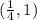 (\frac{1}{4}, 1)