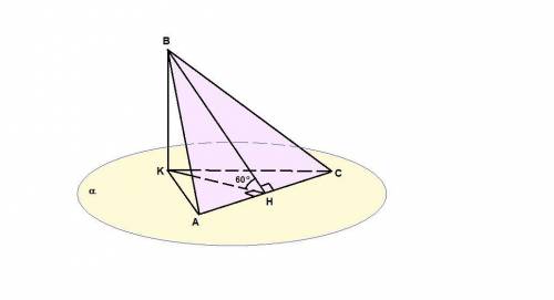 Кто из великих умов хелпанёт с ? ! равнобедренный треугольник авс лежит в одной из граней двугранно